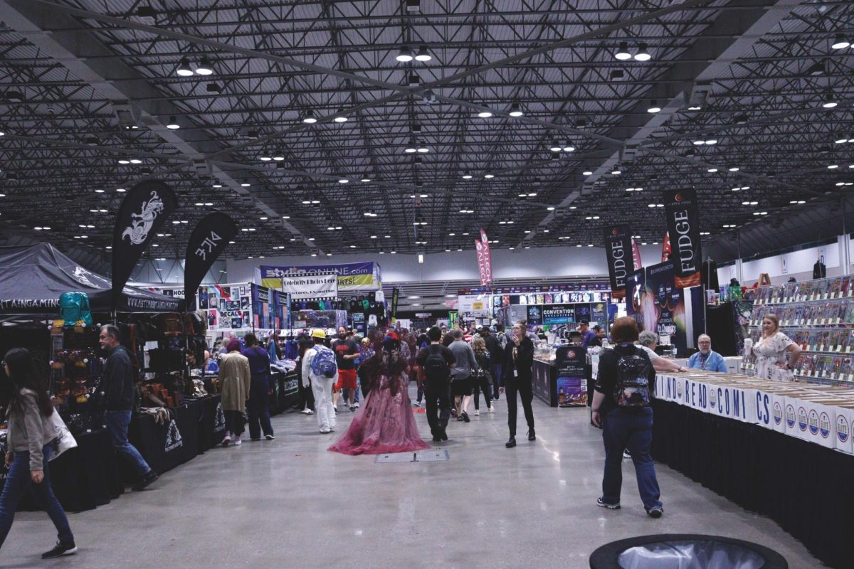 Visitors explore the aisles at the Kansas City Comicon.
