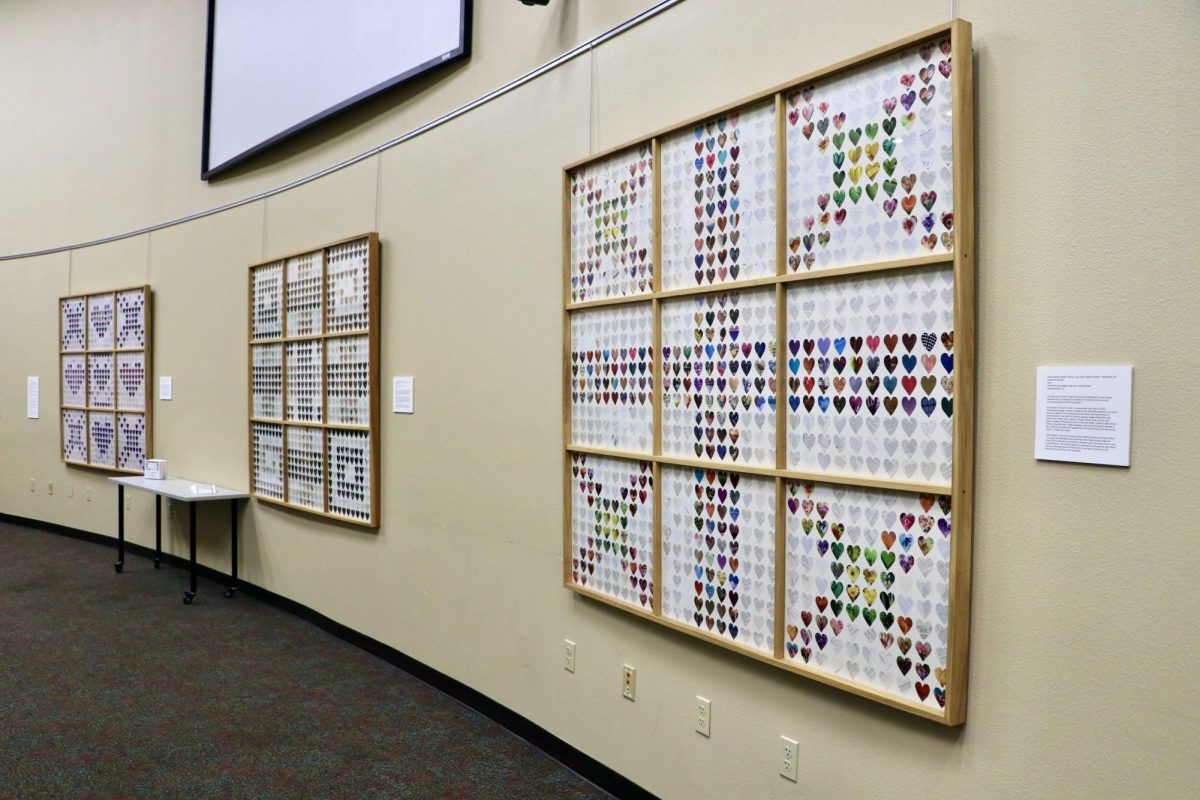 The Hearts Project exhibit on display in Walmart Auditorium until February.