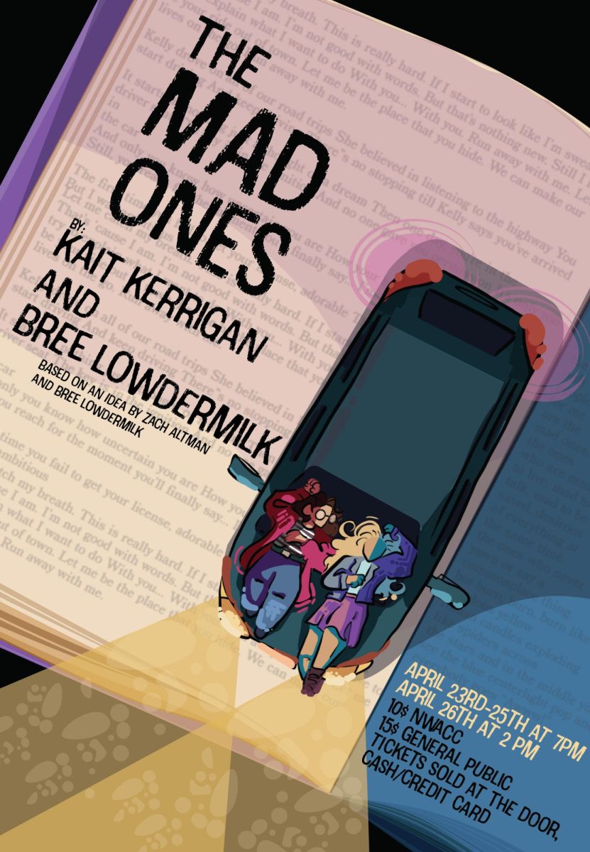 Poster for The Mad Ones shows that wording and the information By Kait Kerrigan and Bree Lowdermilk.